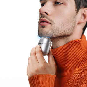 Mini Electric Shaver Magnetic Dual-<b>Head</b> Portable Shaving for Face Beard USB Rechargeable Waterproof Rotary <b>Razor</b> - Product Image 3