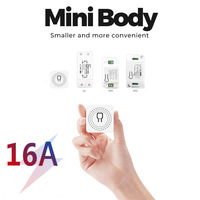 Mini interruptor inteligente WiFi 16A interruptores de luz DIY Control inalámbrico Smart Home con Tuya Smart Life Alexa Google Home