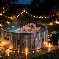 Tragbarer Aufblasbarer PVC-Spa-Pool mit Wasserdichtem Design 220V Stromversorgung Runde Form für Außen- und Innenbereich