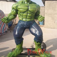Heykel hayvan ekipmanları animatronic Superhero Hulk eğlence parkı