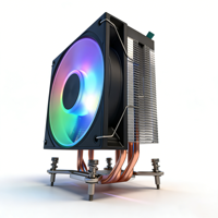 Refroidisseur d'air pour processeur ARGB 4HW-12B-9YNDG2, ventilateur de refroidissement pour PC de bureau, silencieux, haute performance, compatible avec les processeurs Intel et AMD