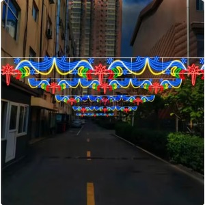 IP65 Outdoor Cross Street & <b>Pole</b> Mounted Metal LED Motif <b>Lights</b> Christmas Holiday Festival Street Decorative Lighting - Product Image 4