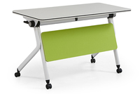 Table de formation commerciale pliable et moderne, pivotante, avec roulettes, pour bureau, longue, mobile, pour réunions, assemblable librement