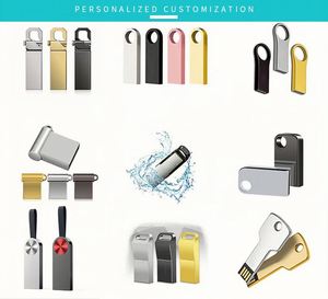 แฟลชไดรฟ์ USB โลหะขนาดเล็กแบบกำหนดเองได้ 2.0/3.0 กันน้ำ ความจุเต็ม พกพาสะดวก ชิปแท้ รับทำโลโก้ OEM - Product Image 2