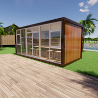 Maison mobile économique de 40 pieds, maison modulaire préfabriquée en conteneurs, maison en conteneurs durable pour les vacances