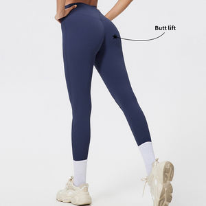 High Quality Reversible Breathable Plus Size High Waist Eco-Friendly Women's Gym Yoga <b>Workout</b> <b>Leggings</b> Full Length Color - Product Image 2