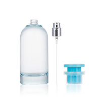 Vente en gros de flacons de parfum en verre rose de 80 ml avec mécanisme de pulvérisation anti-fuite et boîte cadeau personnalisée