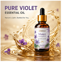 Huiles parfumées 100% pures distillées à la vapeur pour l'aromathérapie, huile essentielle de violette de qualité supérieure pour la cosmétique, le savon et l'aromathérapie