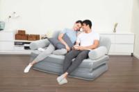 Canapé gonflable Bestway 75073 Multi-max avec pompe à air AC Sidewinder, mobilier gonflable, 1,88 m x 1,52 m x 64 cm, canapé moderne pour salon