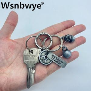 कस्टम लोगो 4in1 कीचेन फिटनेस जिम केटलबेल कैंबर्ड रॉड मिनी बारबेल स्क्वाट पैड मिनी डम्बल धातु कार्टून रबर - Product Image 2