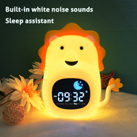 Reloj Despertador con Simulación de Amanecer y Atardecer, Luz Nocturna con Sonidos Naturales, Reloj Despertador Descriptivo para Niños, Escritorio de Estudio