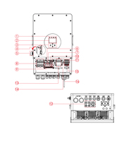 Ensemble complet 10kw système d'énergie solaire hybride Deye triphasé pour maison avec onduleur deye SUN-10K-SG04L P3-EU