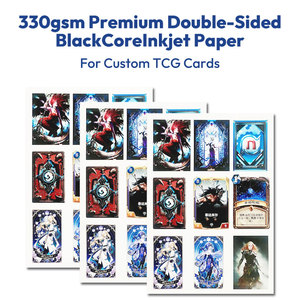 Nouveau Papier Cartonné Double Face Noir A3*20 300/330 g/m² pour Cartes de Jeu TCG Personnalisées et Cartes <span class=keywords><strong>Pokémon</strong></span> – Édition 2026 - Product Image 6