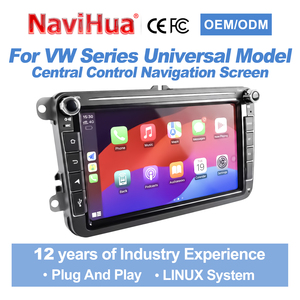 Autoradio Navihua 8 pouces, système Linux, navigation, lecteur multimédia, CarPlay, Android Auto, Bluetooth pour Volkswagen VW Upgrade - Product Image 1