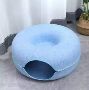 Cueva de fieltro duradera de alta calidad, nido para mascotas, camas de túnel para gatos grandes y pequeños para perros y gatos, decoración del hogar - Product Image 6