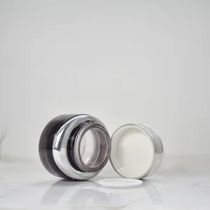 30g 50g Pop Style YZ PACK Cream Jar Silver Cap Luxury Jars For Cream Frosted Glass Cosmetic Cream Jar