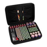 Estuche rígido de EVA multifuncional personalizado, estuche rígido de transporte de Batería grande para caja de almacenamiento 199 AA/AAA/C/D/9V