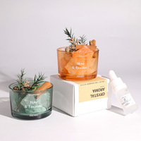 DIY Aromathérapie Gemstone Diffuser Set Non-Fire Crystal Glass Fire-Free avec Essential Oil