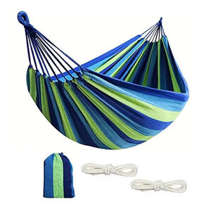 <span class=keywords><strong>Hamac</strong></span> suspendu <span class=keywords><strong>en</strong></span> <span class=keywords><strong>toile</strong></span> <span class=keywords><strong>de</strong></span> coton confortable à rayures pour patio, jardin, épaissi - Product Image 2