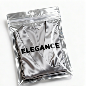 Sacs à fermeture éclair <span class=keywords><strong>transparents</strong></span> personnalisés pour vêtements, pochettes holographiques argentées en PVC, sacs refermables anti-humidité - Product Image 2