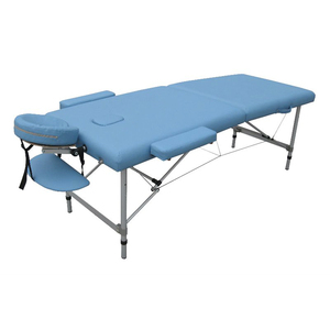 Table de massage pliable à 2 sections avec tabouret, lit de spa portable Nuru, table de massage avec pieds en aluminium, vente chaude - Product Image 5