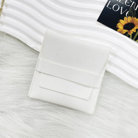 Sac élastique personnalisable pour micro-bijoux carte de rangement oreille doublure velours brossé daim microfibre grain pochette type d'affichage