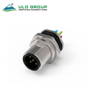 Conector de Plástico M12 de 4 Pines y 3 Pines, Conector Circular Moldeado Personalizado, Cable M8 Impermeable IP67 - Product Image 1