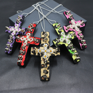 Collares de cadena tipo gargantilla, joyería estética, bisutería para fiesta, estilo Y2K Punk, collar con colgante de <span class=keywords><strong>esqueleto</strong></span> y cruz para mujeres y hombres, gótico, para clavícula - Product Image 1