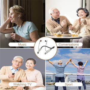 2 en 1 para reducción de ruido inalámbrico Auriculares de escucha auxiliares Diseño de cuello colgante de oreja doble para audífonos - Product Image 5