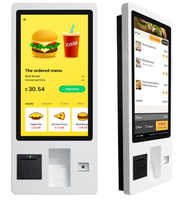Machine de paiement automatique à écran tactile de 24 pouces, kiosque de caisse double face, support au sol, machine de commande, kiosque de paiement automatique, guichet automatique