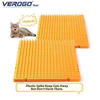 Tapis anti-chats VEROGO 42x34x2cm orange, tapis anti-chats flexible en PET pour empêcher les animaux de s'approcher du canapé, du jardin ou de la clôture