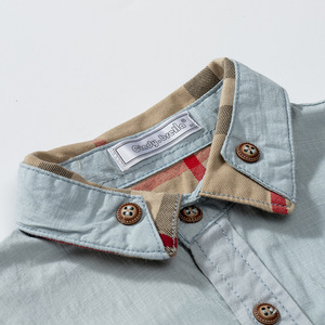 High Quality <strong>Boys</strong> <strong>Clothing</strong> 100%Cotton Long Sleeve Kids Casual Woven Shirts Solid <strong>Boys</strong> Blouse - Product Image 6