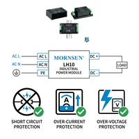 Alimentation électrique Mornsun LH10-23B05R2 5V 2A 12V, convertisseur AC/DC 12V, isolation 85-305VAC 4200VAC, haute fiabilité