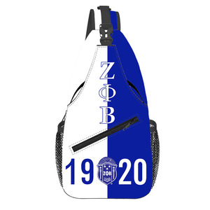 Sac de Poitrine Personnalisé ZPB 1920 avec <span class=keywords><strong>Lettres</strong></span> Grecques, Sac à Dos de Sport et de Voyage, Sac Bandoulière Grande Capacité pour Sororité Zeta Phi Beta, Cadeau Idéal Unisexe - Product Image 1