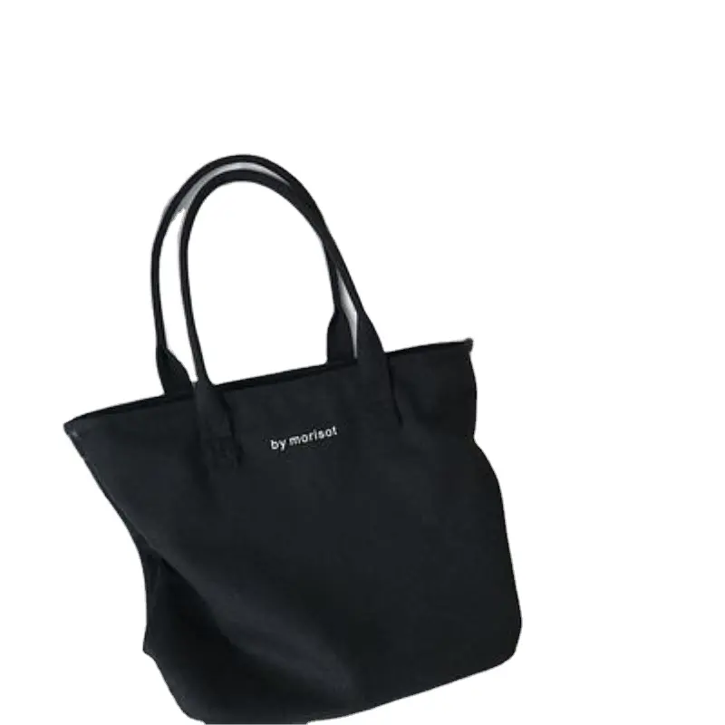 Promotion wholesale beautiful elegant fabric ecological white cotton canvas customized portable fashion printing handbag