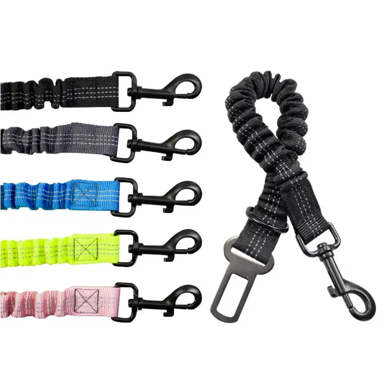 Adjustable Pet Nylon Car Seat Safety Buckle Belt Retriever Dog Car Seat Belt Leash