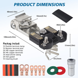 <b>Battery</b> <b>Terminal</b> Kit 926-606/68164797AA Stainless Steel For Dodge RAM 1500 2500 3500 2013-2019 - Product Image 3