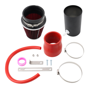 Sistema de Admisión de Aire Frío de Alto Rendimiento y Kit de Filtro Rojo para Honda Accord 3.0L V6 2003-2007 AIM082-BK-RD - Product Image 1