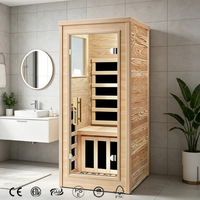 Sauna Eléctrica de Vapor Húmedo KLAFIN de 12KW, Diseño Moderno para Interiores, de Madera de Hemlock, para Villa