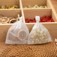 Sacs à thé en papier de maïs PLA compostable, design moderne, blanc, 10-20g, pour usage domestique et alimentaire