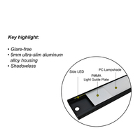 Van-Innenbeleuchtung DC12V 24V 28V Touch-Schalter Superhell 3W Silbernes Aluminiumgehäuse 180mm Lang mit ECE R10 CE RoHS