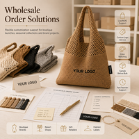 Maßgefertigte Jacquard-Strick-Schultertasche mit Gewebten Etiketten für den Nordamerikanischen Werbemarkt Leichte Geschenktasche