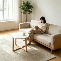 Table basse en bois JIABAO, petite table d'appoint pour canapé, plateau de service, table d'appoint pour salon