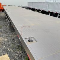 Semi-remorque plateau supérieure à 3 essieux de 40 pieds, capacité de 40 tonnes, triple chargement, pour le transport de véhicules et de marchandises
