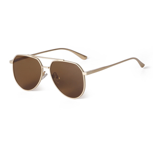 9597 Fashion Designer Custom Logo <strong>Aviation</strong> <strong>Style</strong> Metal Double Bridge UV400 Shades Sun Glasses <strong>Sunglasses</strong> for Women Men - Product Image 3