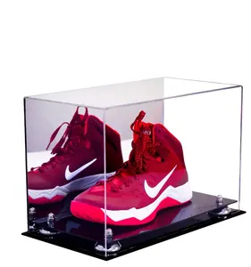 原装鞋类零售商店单双跑鞋小透明丙烯酸立方体展示盒