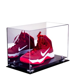 Originele Footwear Retail Winkel Enkele Paar Loopschoenen Kleine Clear Acryl Cube Display Dozen