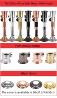 Gril de barbecue coréen Extracteur de fumée d'échappement supérieur Conduit de tuyau Filtre de fumée de barbecue électrostatique en acier inoxydable Extracteur Humo
