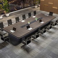 HYZ-281X Table de conférence longue, simple et moderne, rectangulaire, en bambou ignifuge, 6 places, mobilier de bureau pour conférence