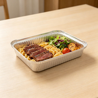 Barquette jetable en aluminium pour la préparation des repas, plateau oblong pour la planification nutritionnelle commerciale et la livraison à emporter